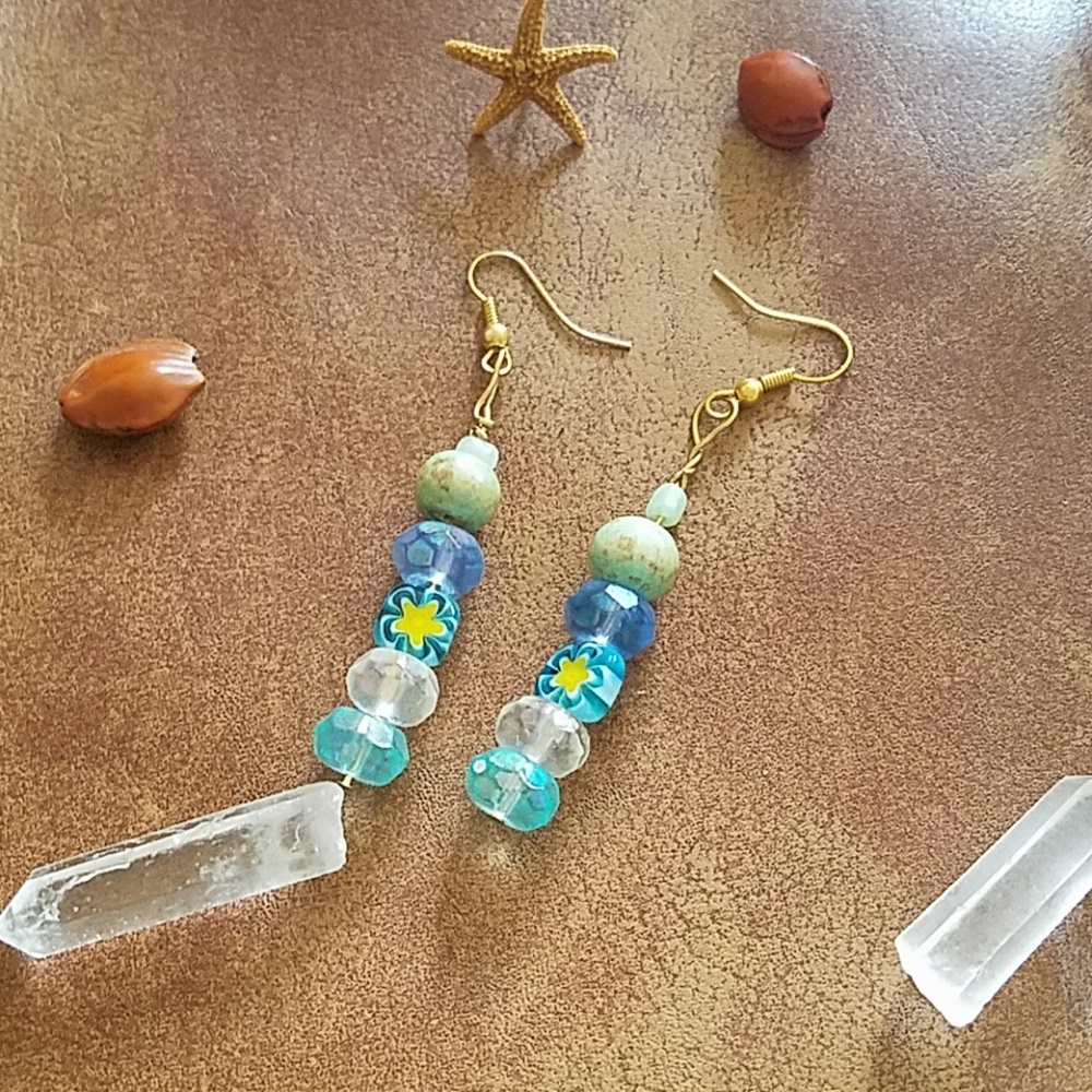 Yellow Flower Earrings